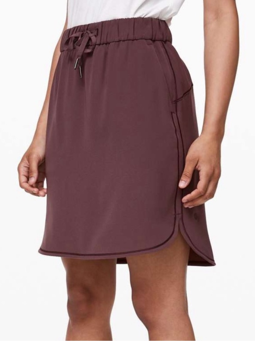 Lululemon On The Fly Skirt *Woven Cherry Cola size 10